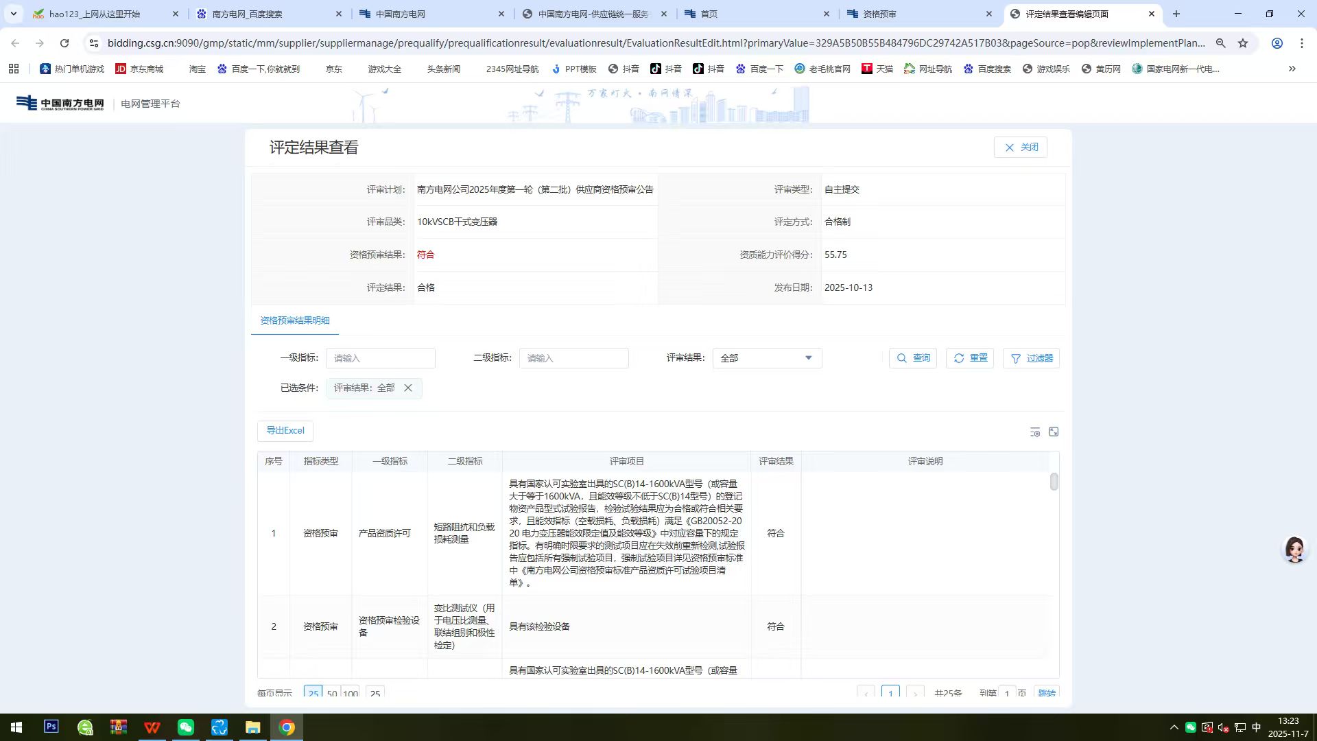 徐州鹏程电气有限公司通过南方电网资格预审